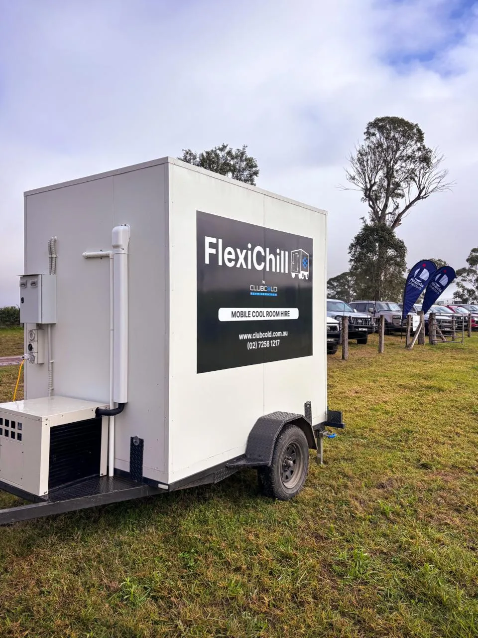 FlexiChill mobile cool room operating at a Gloucester regional event