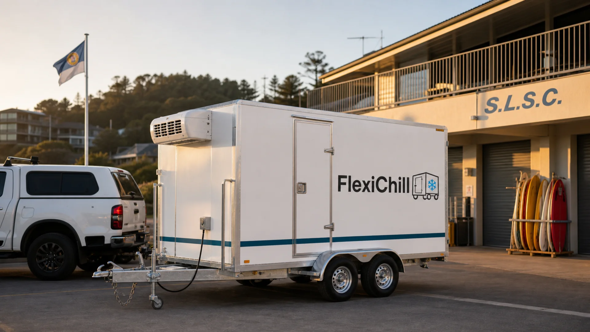 Flexi Chill mobile freezer room trailer for temporary frozen storage