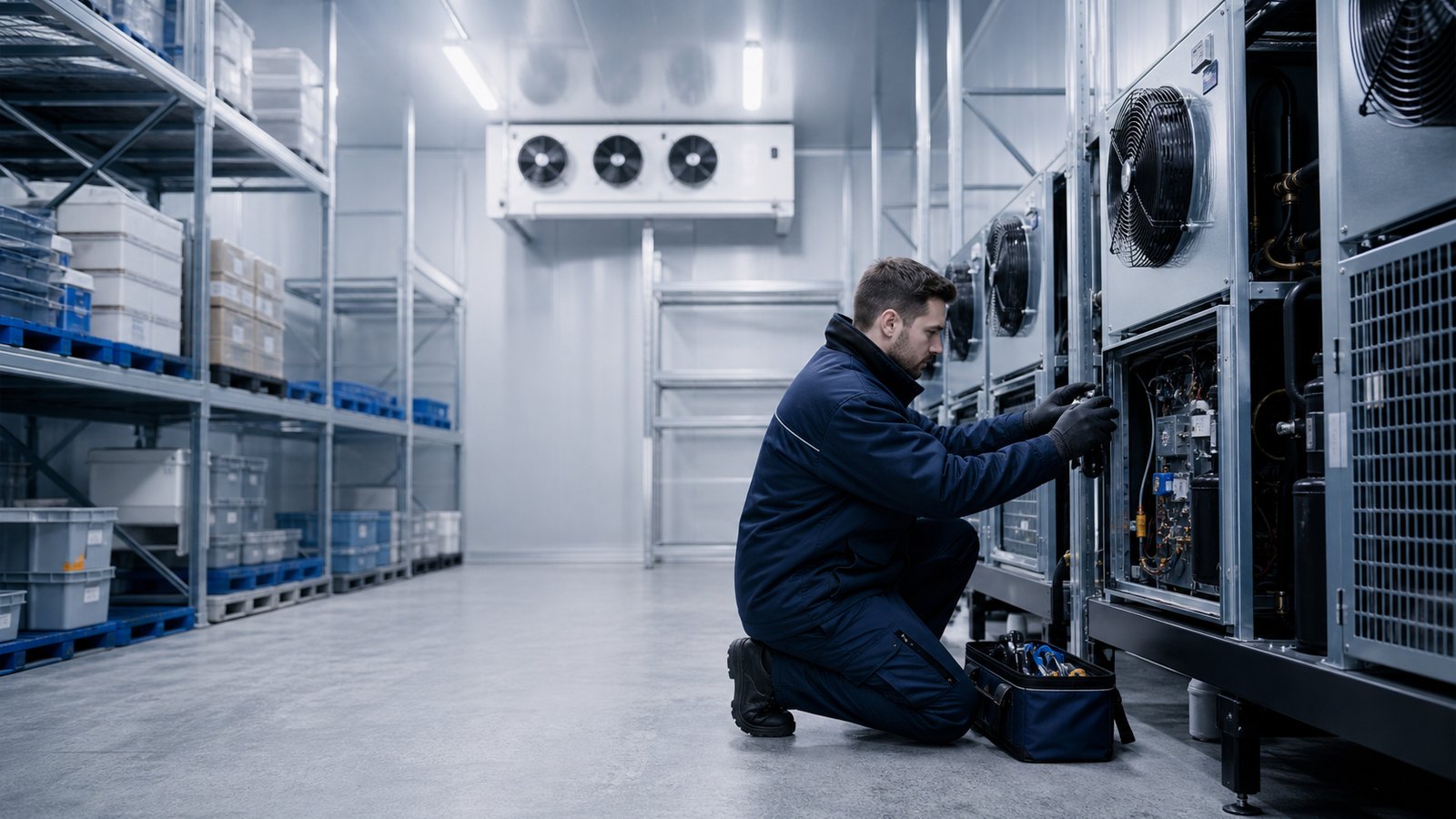 Commercial refrigeration service in a cool room