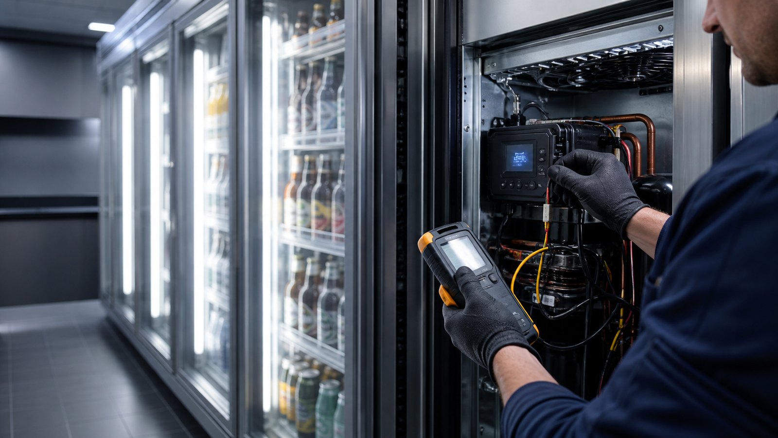 Commercial refrigeration cabinet service